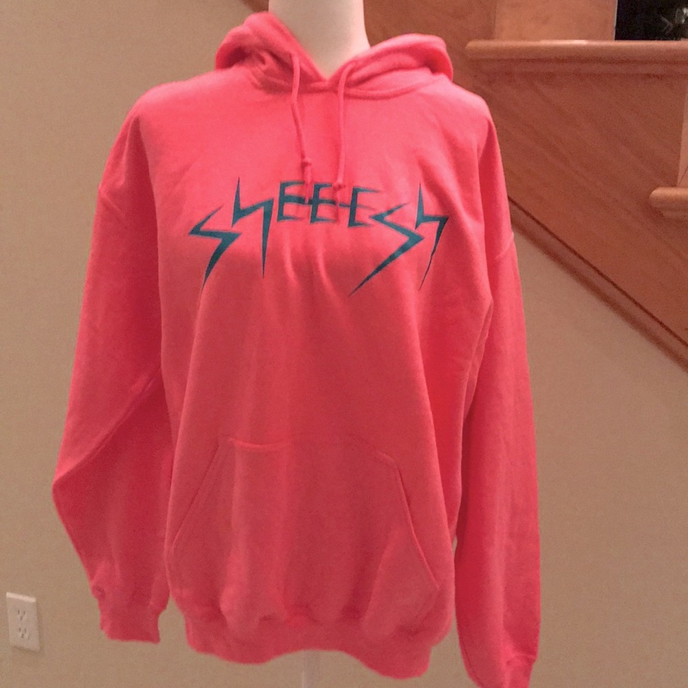 SHEEESH Sweatshirt Sz Large Pink/Green NWOT